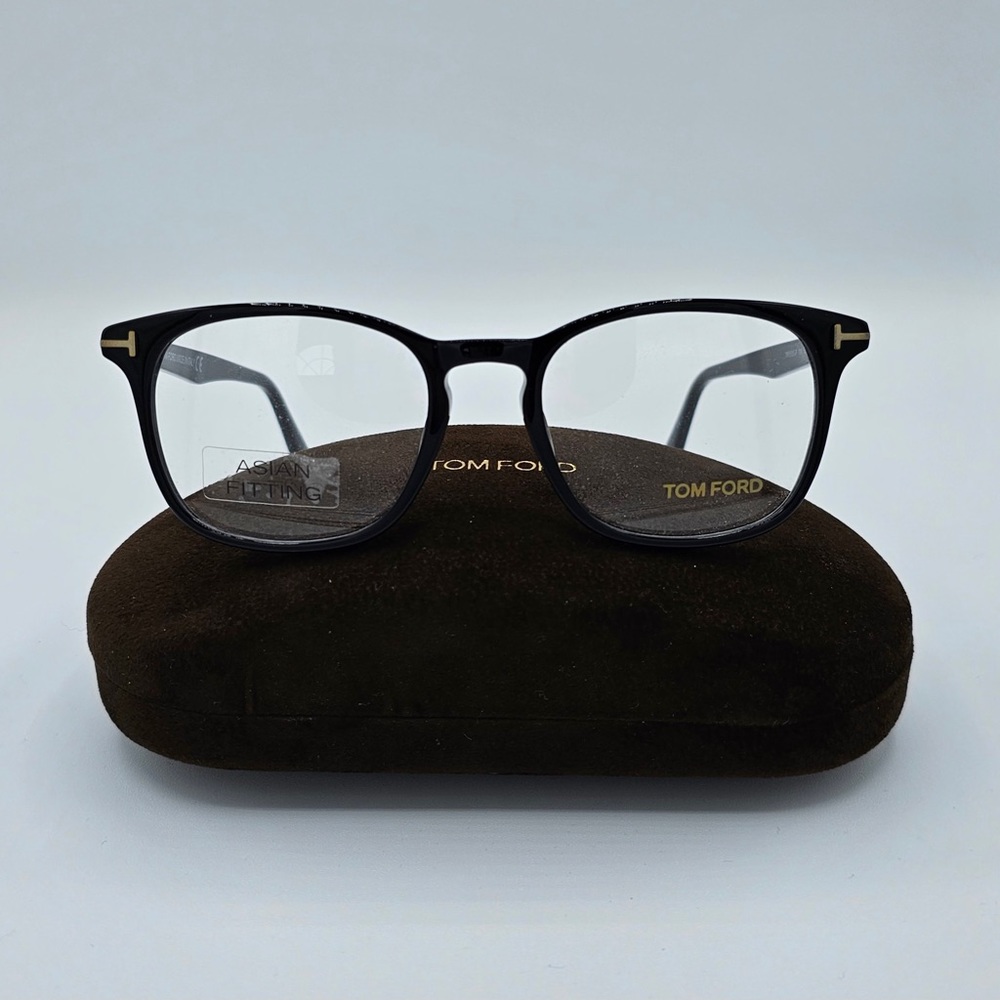 NIB Tom Ford Eyeglasses TF 5505-F Asian Fit Black Frame Brand New Free Shipping